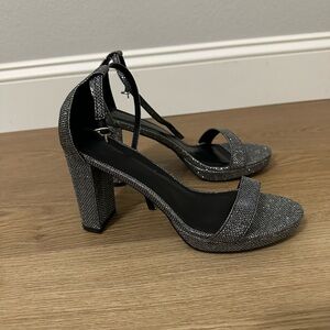 Elegant Silver High Heel Sandals